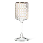 Slender Wine Glass with Gold Rings-9.5"H(12oz)