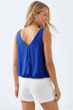 Billowy Strap Accent Tank Top