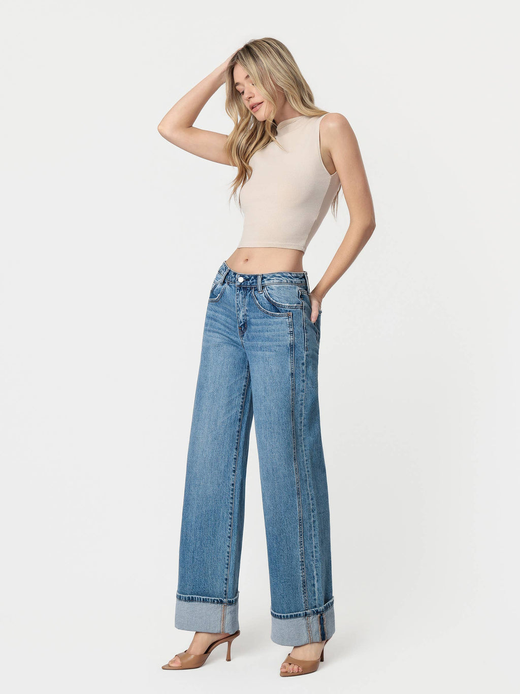 HR CUFFED BAGGY JEANS
