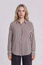 STRIPED COLLARED BTN DWN