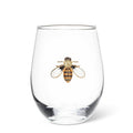 Stemless Wine Glass with Jewel Bee-4.5"(16oz)