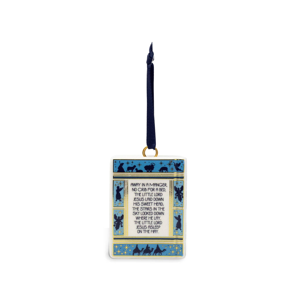 Ceramic Book Ornament, Away in a Manger