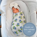 Baby Muslin Swaddle Blanket 47x47 Hydrangea