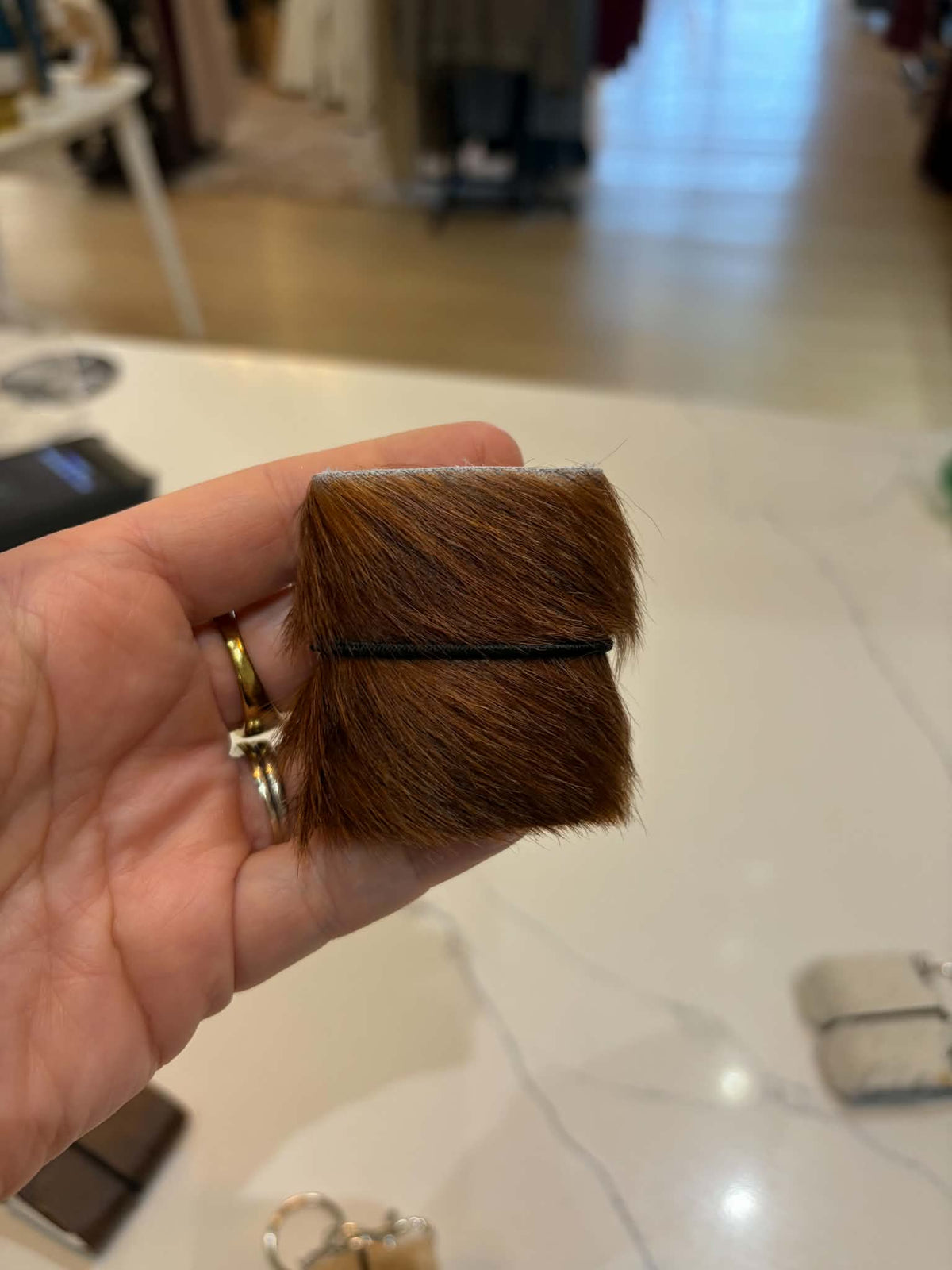 Mini Leather Keychain Journal