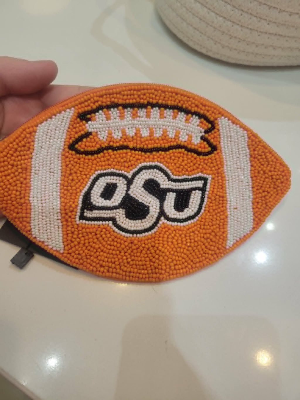 Beaded College Coin Purse