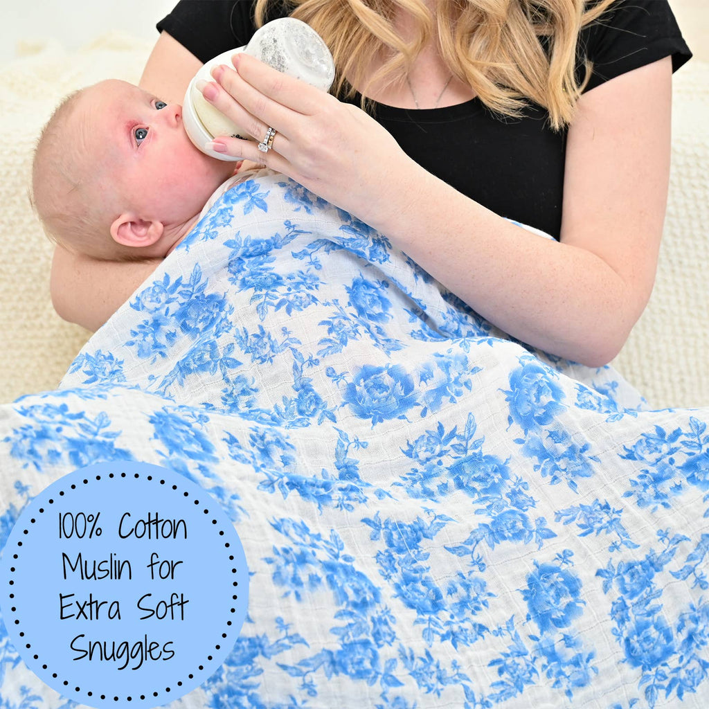 Baby Muslin Swaddle Blanket 47x47 Peony For Your Thoughts