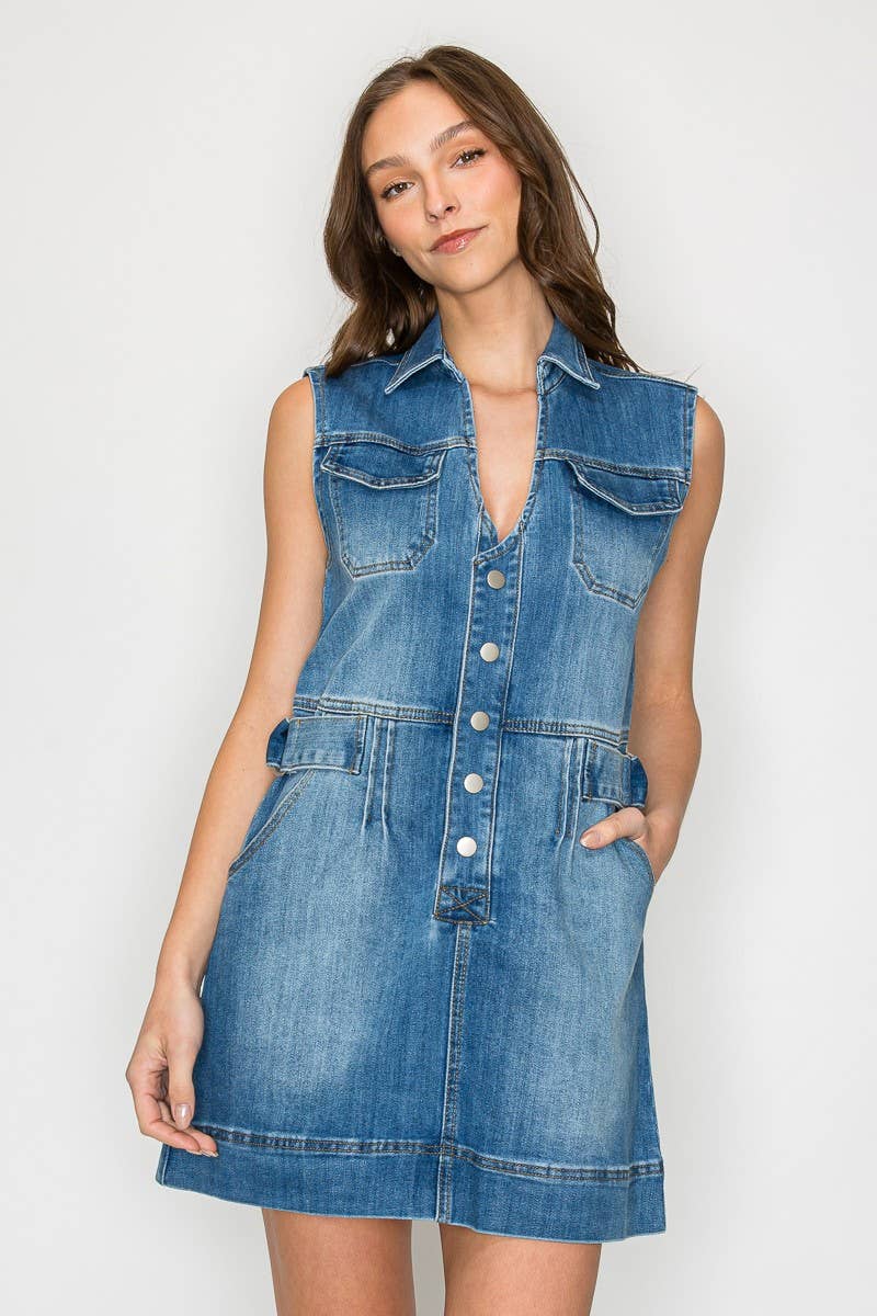 SUMMER DENIM MINI DRESS