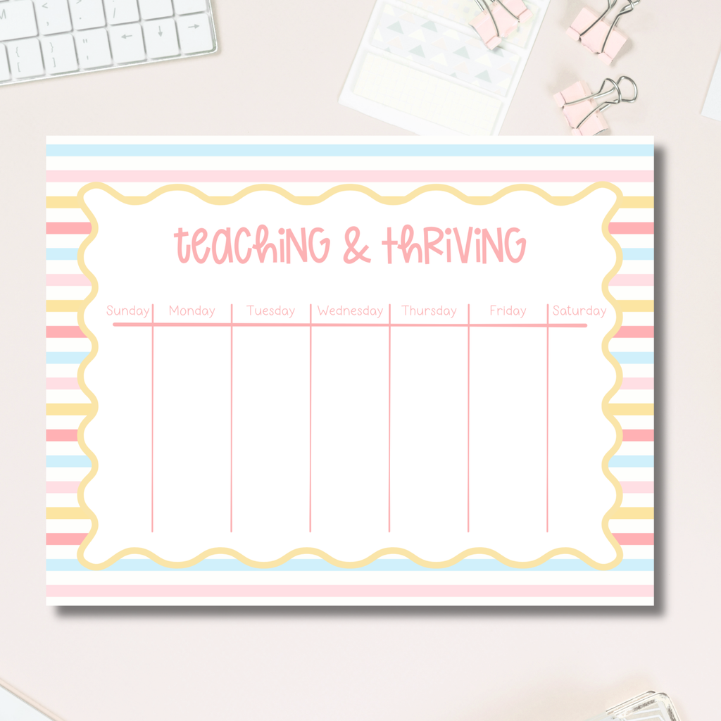 Teacher Planner Pad
