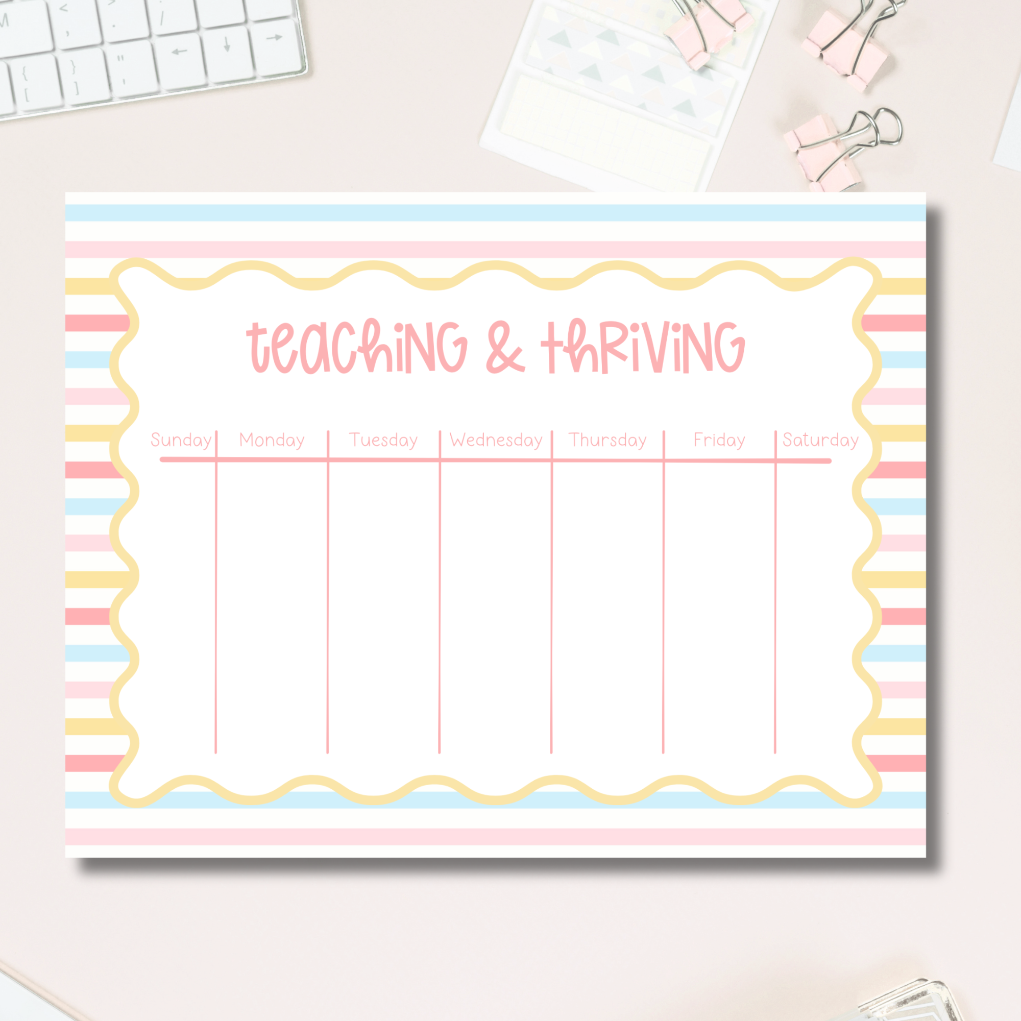 Teacher Planner Pad