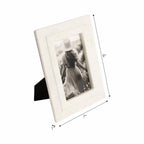 Marble Modern Beveled Edges Photo Frame - White, 4x6 in.