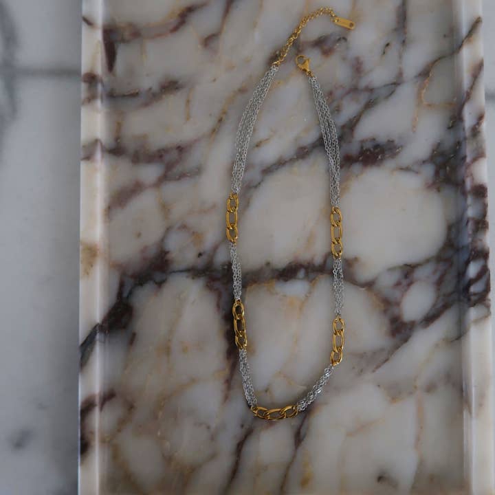 TWO TONED GRACE NECKLACE