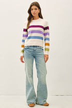 STRIPED CROP SWEATER