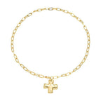 NOTABLE HAMMERED CROSS FRONT TOGGLE NECKLACE | 40NK9666
