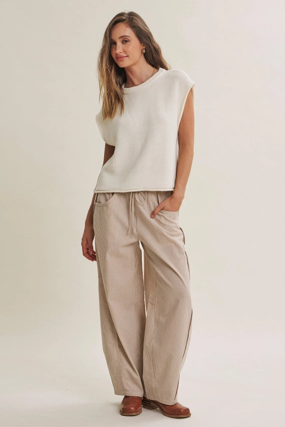 Striped Barrel Pants