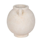 Ceramic Round Bulbous Handle Jug - White, 7 in.