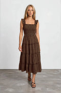Brown Plaid Dress