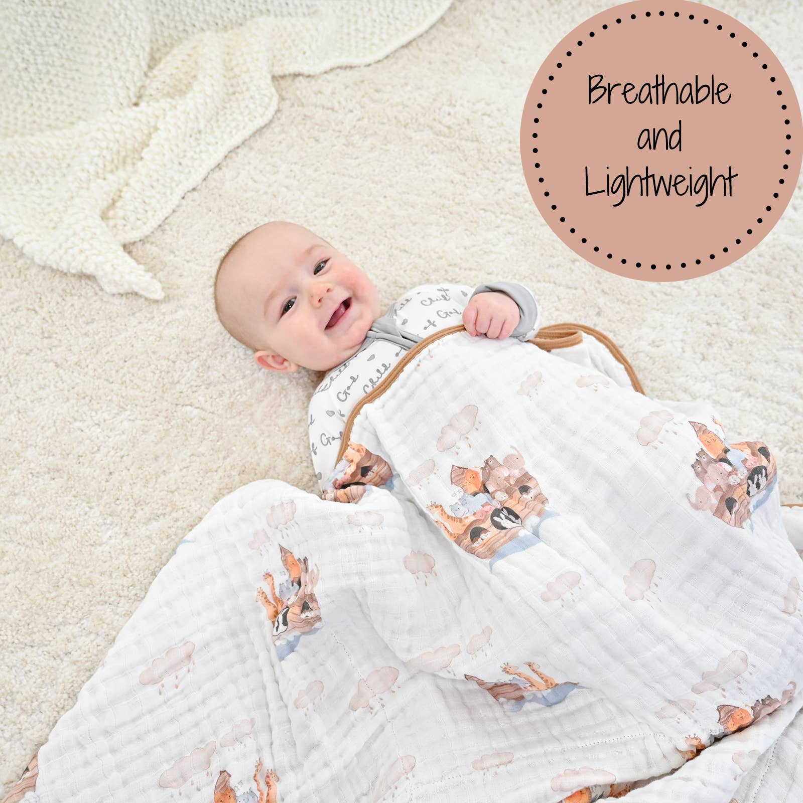Muslin Quilt Baby & Kids Blanket Noah's Ark
