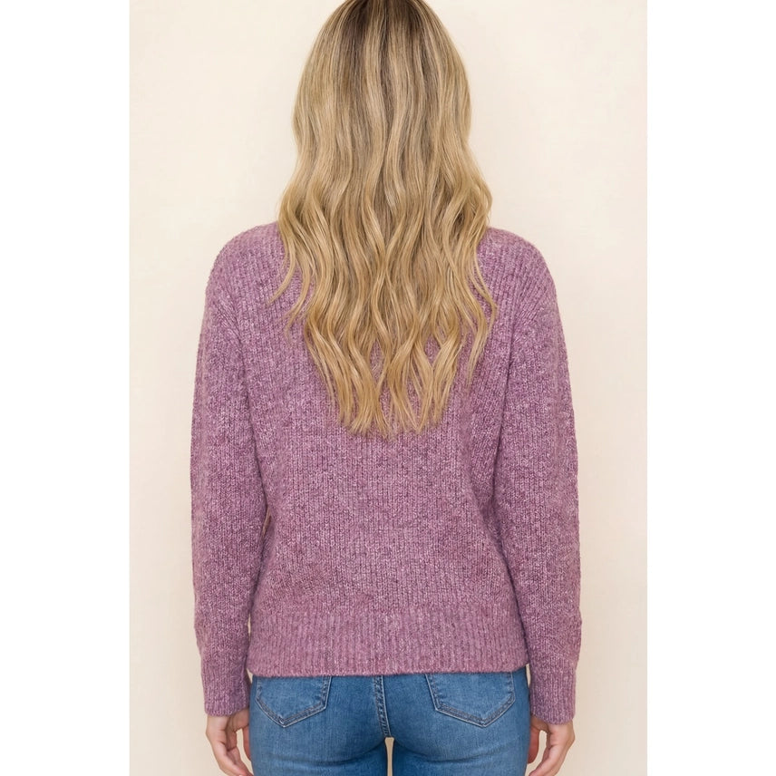 Ribbed Crew Neck Sweater