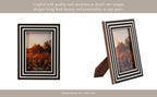 Photo Frame - Black Resin Modern Dimensional Lines, 4x6 in.