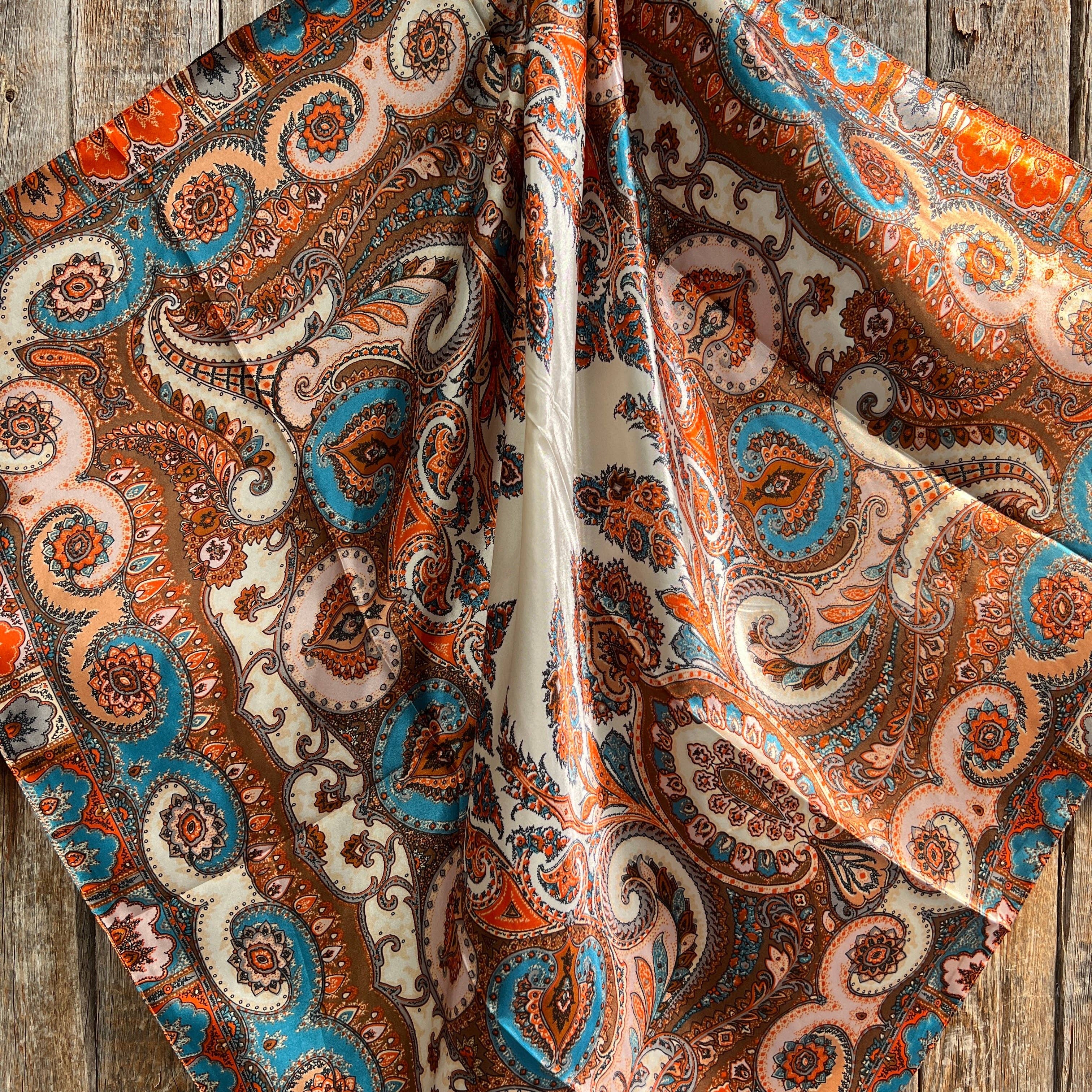 Tan & Cream Paisley Wild Rag