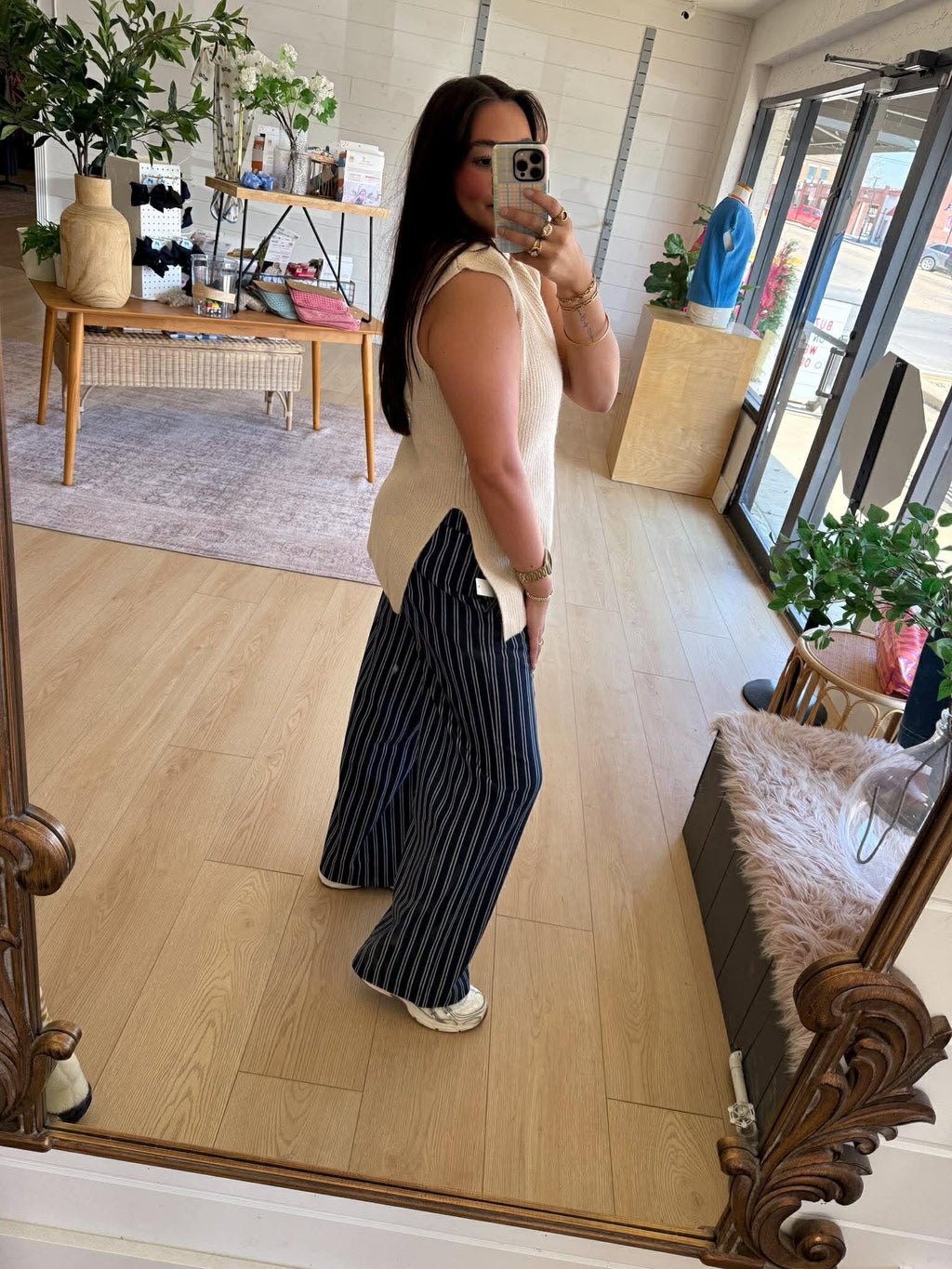 Cream High Neck Sweater