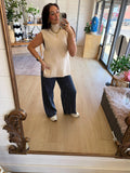 Cream High Neck Sweater