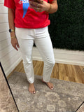 Mica White Mid-Rise Ankle
