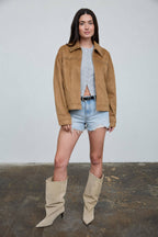 STUDDED SUEDE JACKET