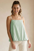 Cami Top With Bubble Hem
