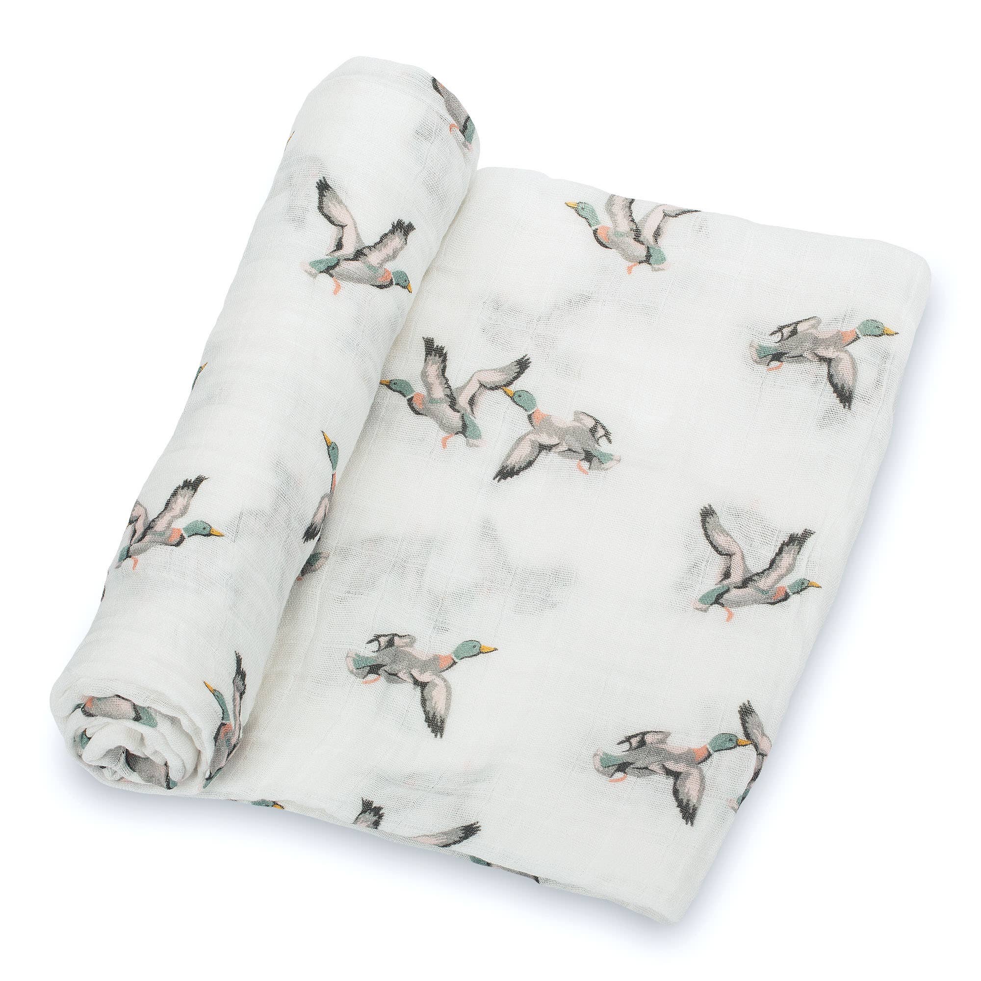 Baby Muslin Swaddle Blanket 47x47 Quackin Up Mallard Duck