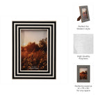 Photo Frame - Black Resin Modern Dimensional Lines, 4x6 in.
