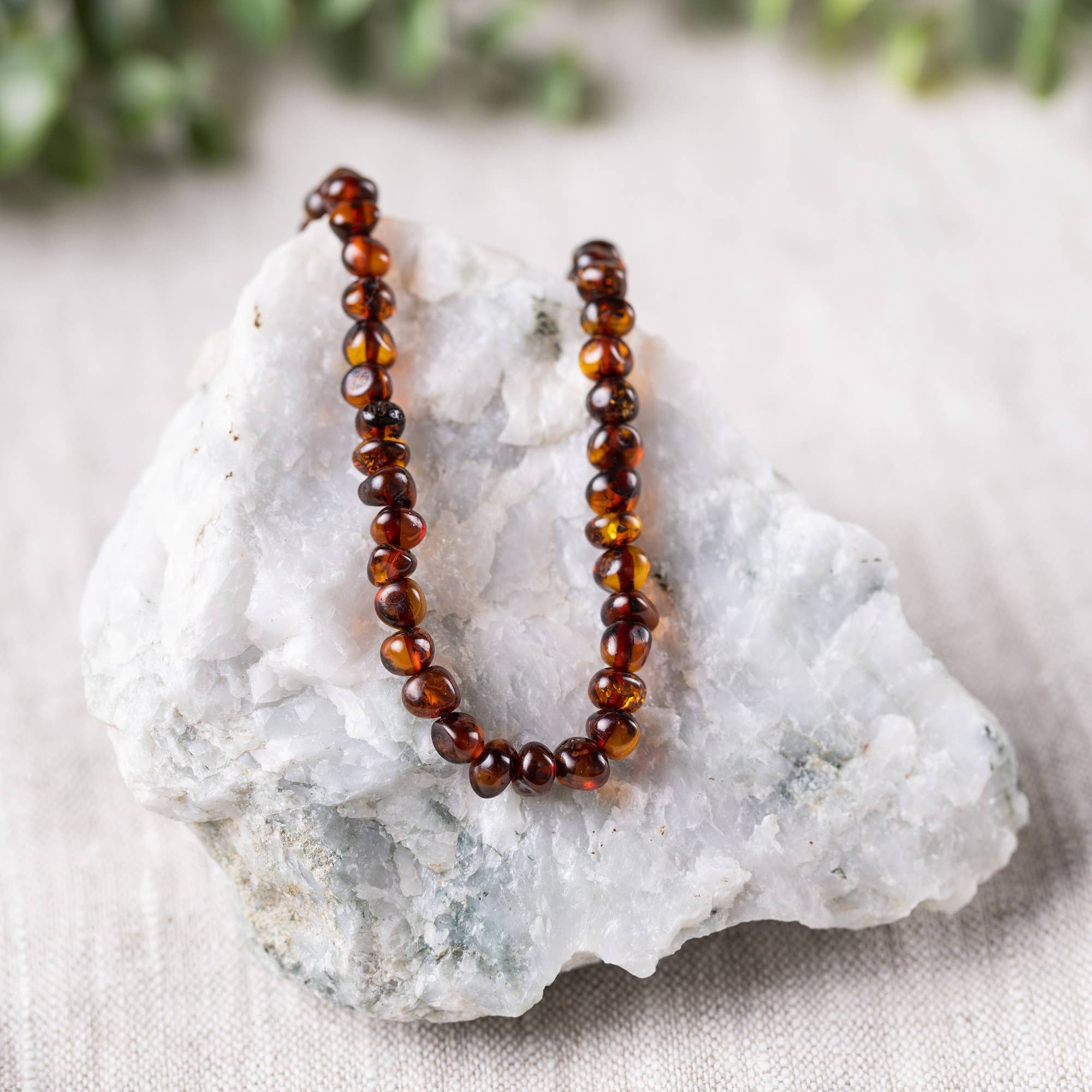 Dark Cognac Baltic Amber Necklace