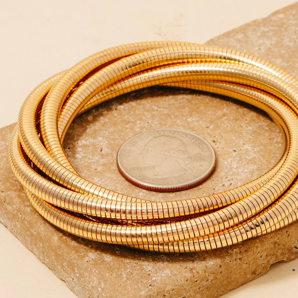 KnottedMetallicBracelet Set