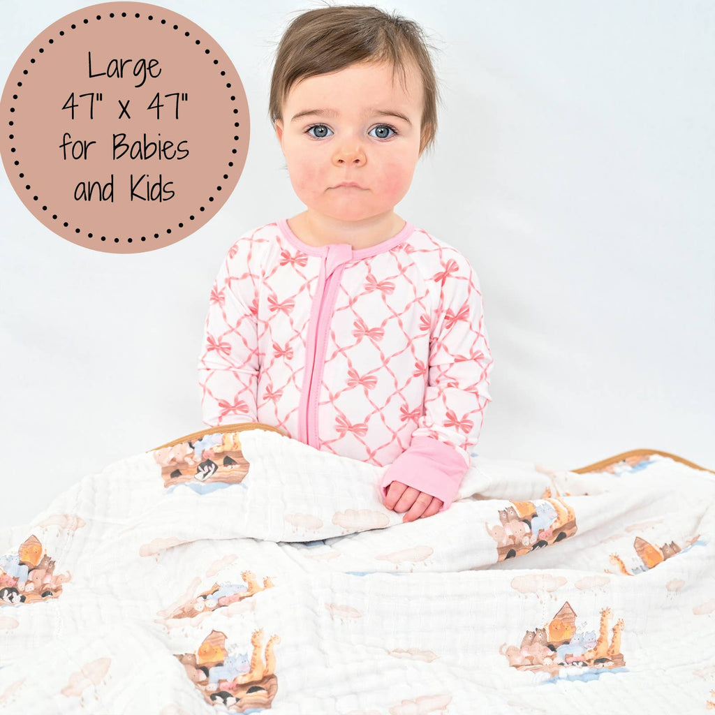 Muslin Quilt Baby & Kids Blanket Noah's Ark