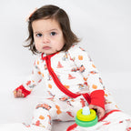 Bamboo Baby Convertible Zipper Pajama Firehouse Fido