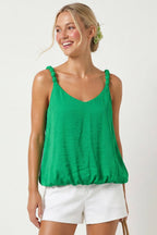 Billowy Strap Accent Tank Top