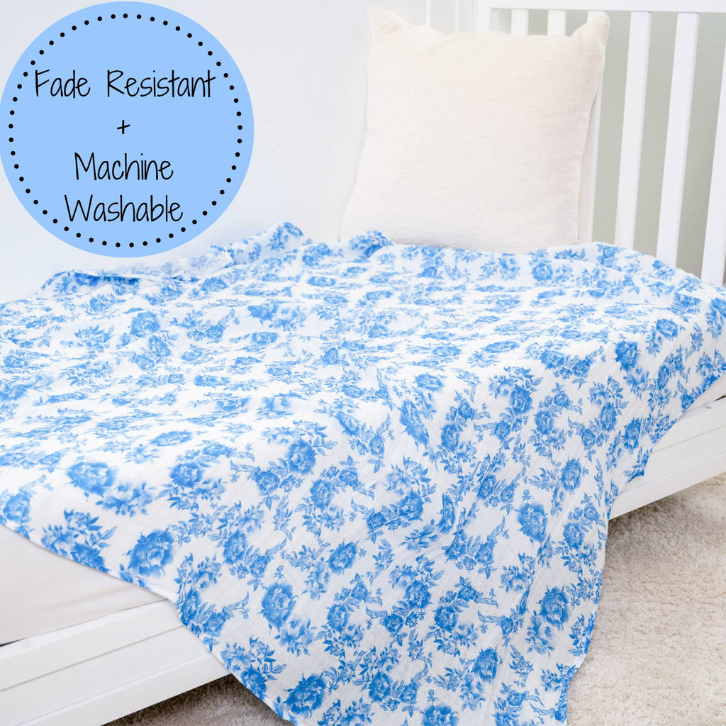 Baby Muslin Swaddle Blanket 47x47 Peony For Your Thoughts