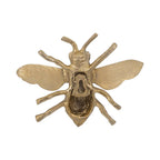 Figurine - Gold Metal Decorative Solid Busy Bee, 8 in.