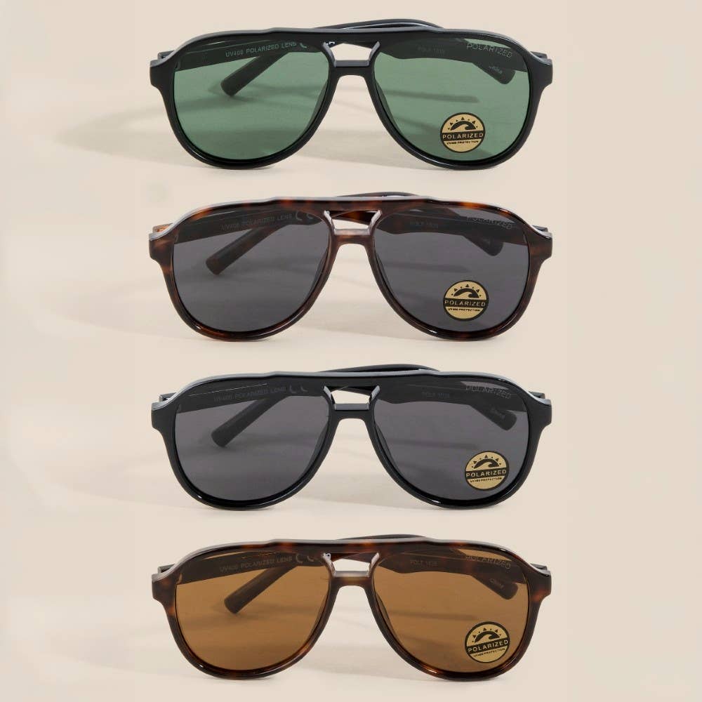 Oversized Polarized Aviator Sunglasses Set