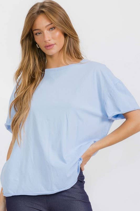 Women's The Essential Raw Edge Oversize Tee