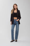 3/4 CUFF SLEEVE COLLARED BLAZER