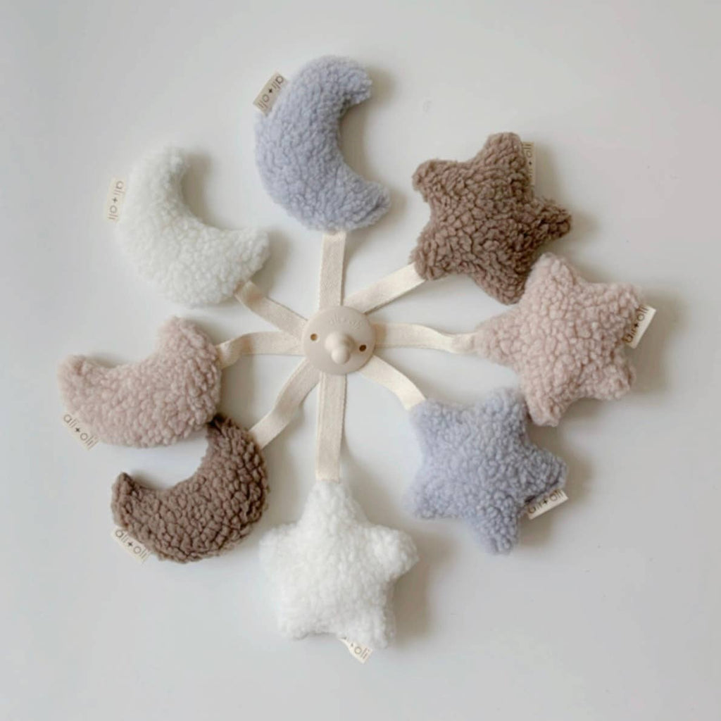 Plush Star Pacifier Holder (White)