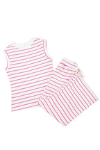 Striped Short Sleeve Two-Piece Set