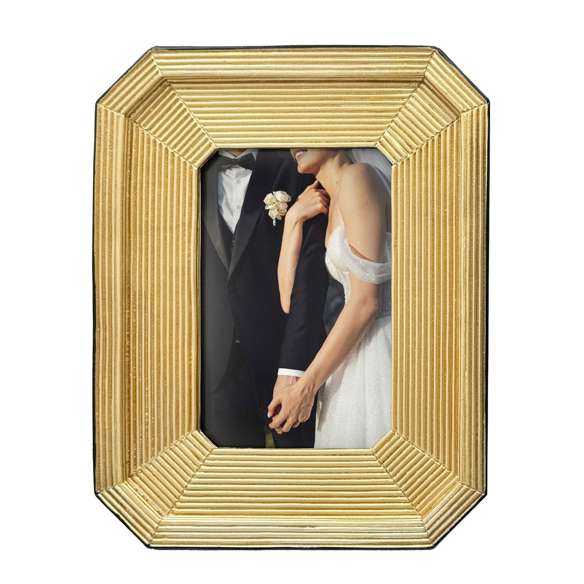 Gold Octagon Picture Frame, 4x6