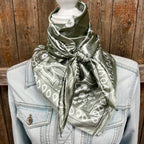 Sage & White Paisley Wild Rag