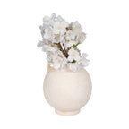 Ceramic Round Bulbous Handle Jug - White, 7 in.