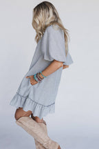 Solace Ruffled Hem Dress - Black