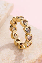 Gold Rhinestone Multi-Shape Eternity Stack Rings | 40R142