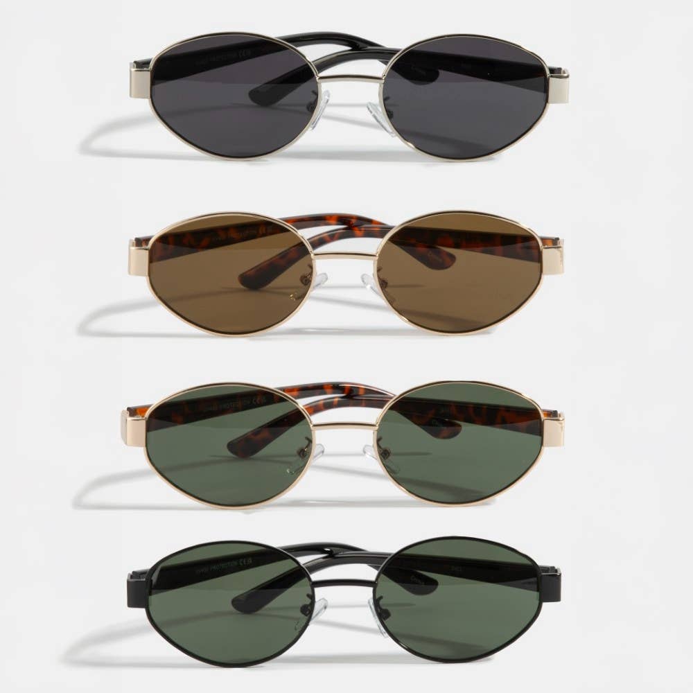 Oval Metal Sunglasses