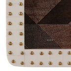 Photo Frame - Ivory/Gold Resin Brass Dot Border, 4x6 in.